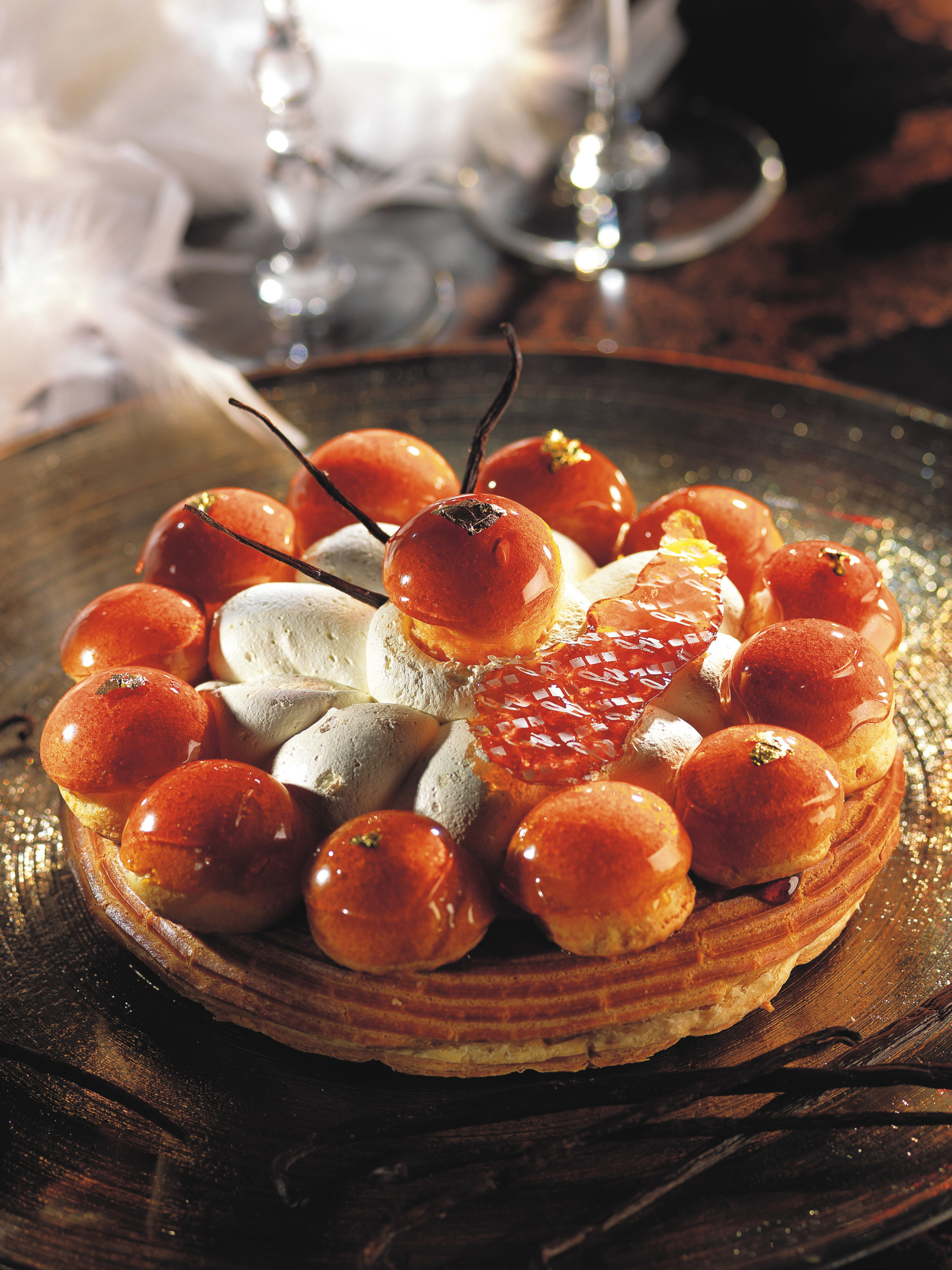 photographe-culinaire-dessert-fruits-rouges-alsace Dessert gastronomique aux fruits rouges avec dressage pâtissier