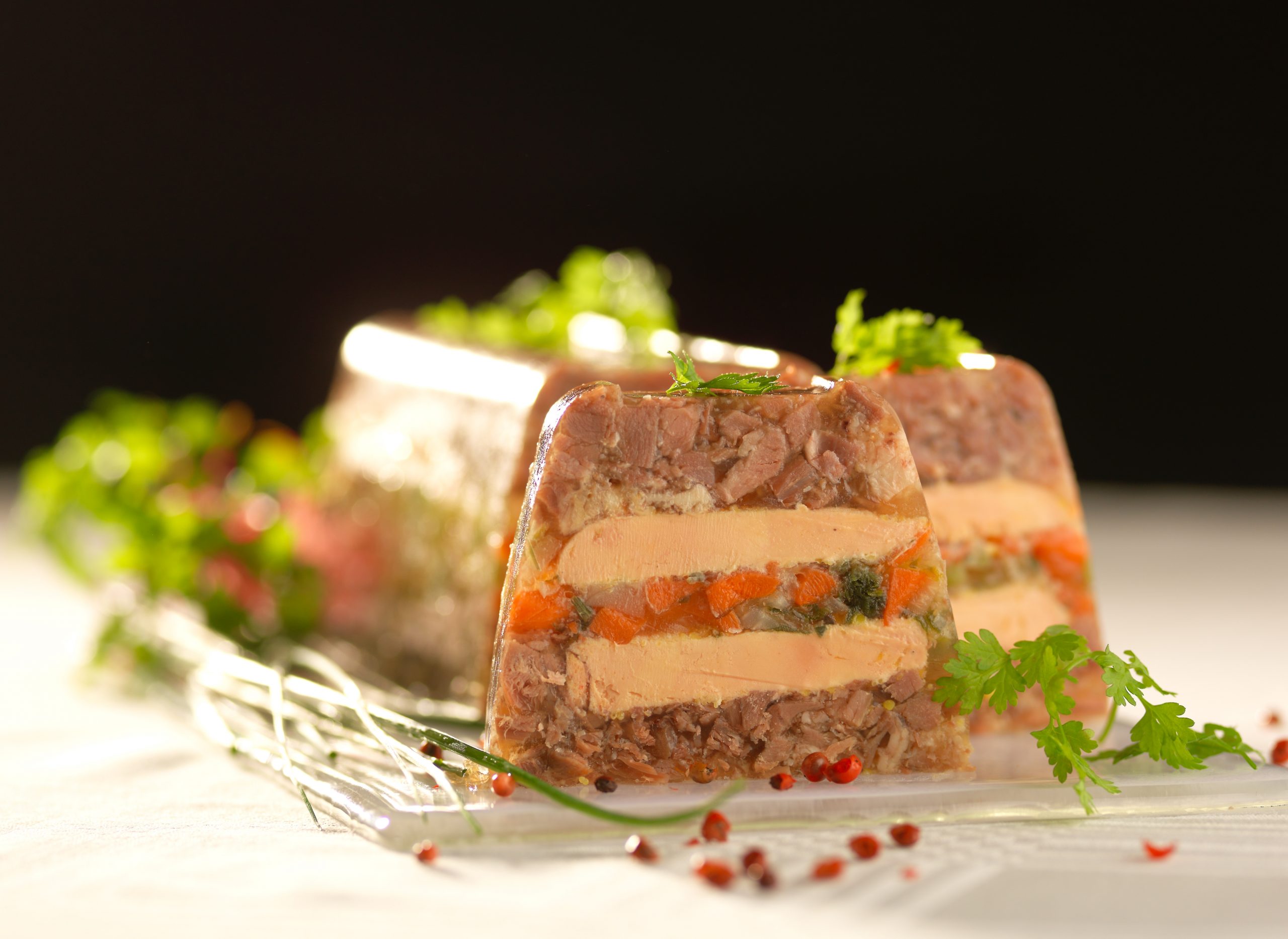 studio-pygmalion.com - photos culinaire alsace-millefeuille de foie gras en gelée foie gras en gelee